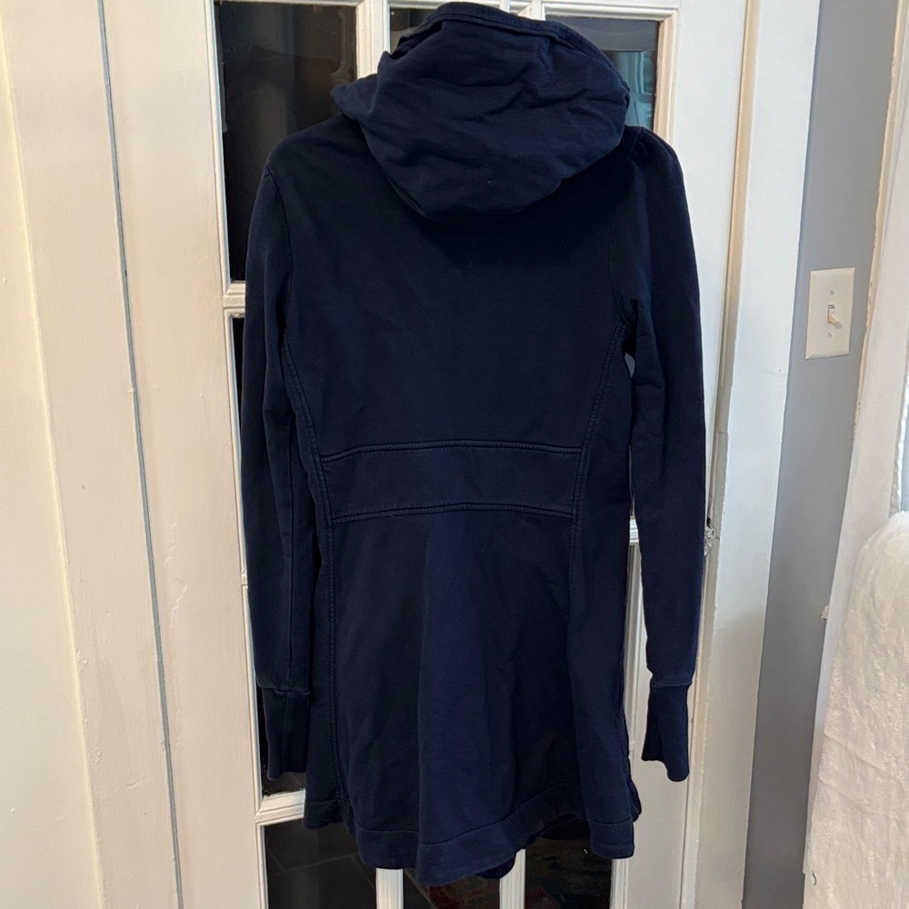 Prairie Underground Dark Blue Hooded Trench Coat - Picture 2 of 3